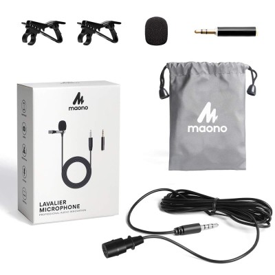 MAONO AU-400 Lavalier Auxiliary Omnidirectional Microphone (Black) MAONO AU-400 Lavalier Auxiliary Omnidirectional Microphone (Black)