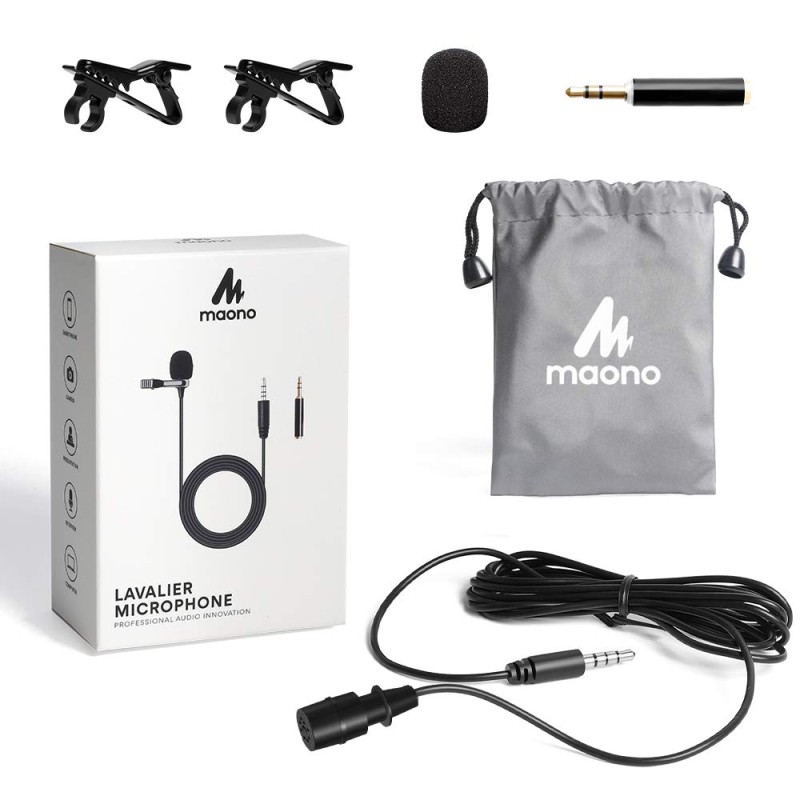 MAONO AU-400 Lavalier Auxiliary Omnidirectional Microphone (Black) MAONO AU-400 Lavalier Auxiliary Omnidirectional Microphone (Black)