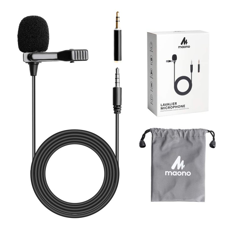 MAONO AU-400 Lavalier Auxiliary Omnidirectional Microphone (Black) MAONO AU-400 Lavalier Auxiliary Omnidirectional Microphone (Black)