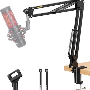Maono AU-B01 Microphone Stand with Suspension Boom Scissor Arm