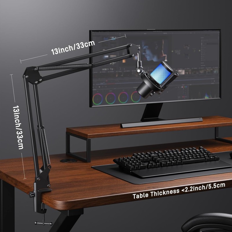 Maono AU-B01 Microphone Stand with Suspension Boom Scissor Arm Maono AU-B01 Microphone Stand with Suspension Boom Scissor Arm