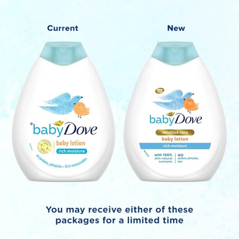 Baby Dove Rich Moisture Nourishing Baby Lotion 400 ml, With Moisturising Cream, Gentle Care for Baby's Soft Skin Baby Dove Rich Moisture Nourishing Baby Lotion 400 ml, With Moisturising Cream, Gentle Care for Baby's Soft Skin