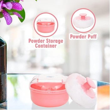 Mee Mee Soft Feel Baby Powder Puff - BPA Free | Box Holder Container for New Born and Kids | Pink Color (Single Pack) Mee Mee Soft Feel Baby Powder Puff - BPA Free | Box Holder Container for New Born and Kids | Pink Color (Single Pack)