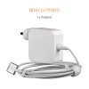 Artis AR-45W-MG2 45 Watts MG2 Laptop Adapter/Charger Compatible with MB Air 13” & MB Air 11” (14.5 V, 3.1 A) Connector: MG2 (T Tip Connector) Artis AR-45W-MG2 45 Watts MG2 Laptop Adapter/Charger Compatible with MB Air 13” & MB Air 11” (14.5 V, 3.1 A) Connector: MG2 (T Tip Connector)