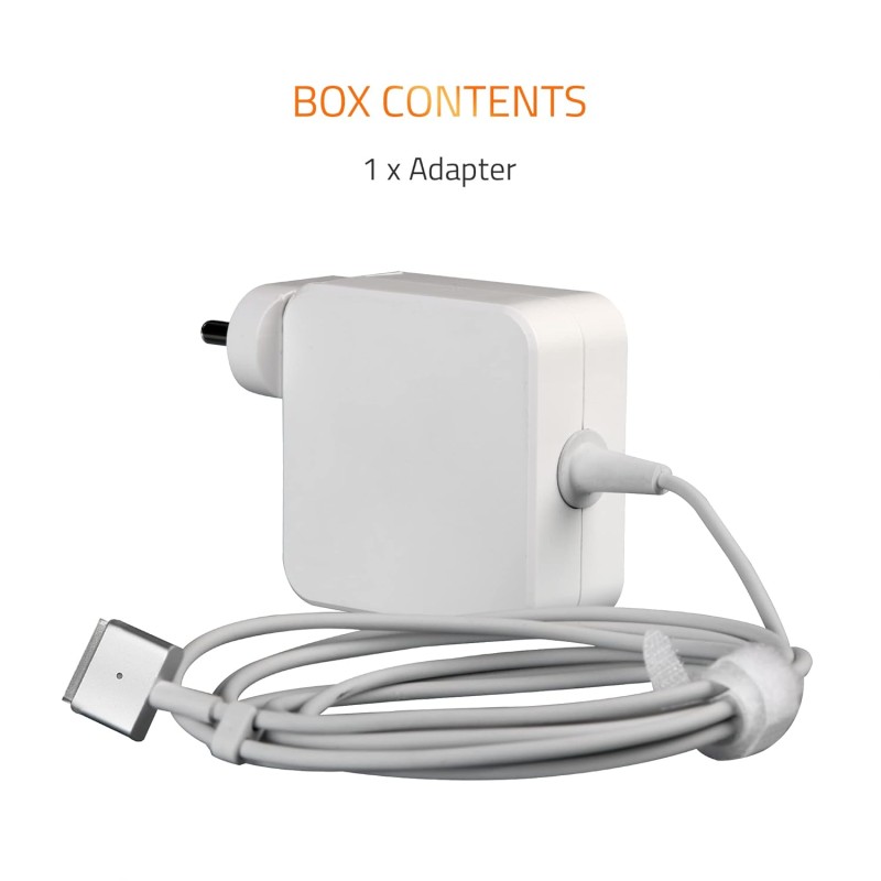 Artis AR-45W-MG2 45 Watts MG2 Laptop Adapter/Charger Compatible with MB Air 13” & MB Air 11” (14.5 V, 3.1 A) Connector: MG2 (T Tip Connector) Artis AR-45W-MG2 45 Watts MG2 Laptop Adapter/Charger Compatible with MB Air 13” & MB Air 11” (14.5 V, 3.1 A) Connector: MG2 (T Tip Connector)