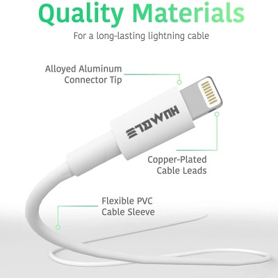 Humble USB 2.0 A Charge & Sync Fast Charging Cable Compatible for iPhone, iPad, and iPod Charge & Sync (3 Months Warranty)