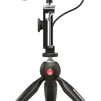 Shure MV88+ Video Kit - Digital Stereo Condenser Microphone for Apple and Android, with Manfrotto PIXI Tripod, Phone Clamp, Mount, iOS and USB-C Cables for Next-Level Connectivity (MV88+ Video KIT)
