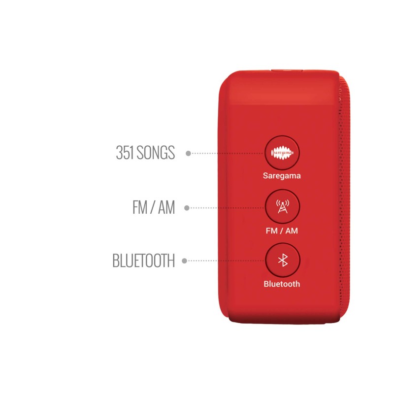 Saregama Carvaan Mini 2.0 Telugu- Music Player with Bluetooth/FM/AM/AUX (Sunset Red) Saregama Carvaan Mini 2.0 Telugu- Music Player with Bluetooth/FM/AM/AUX (Sunset Red)