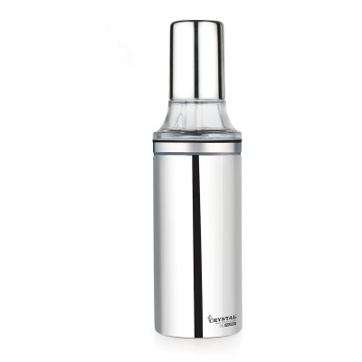 Crystal Stainless Steel Oil Pourer/Dispenser ( 500 ml, Silver, Set of 1)