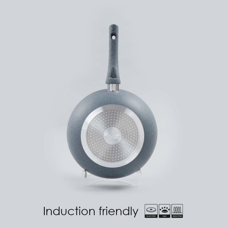Wonderchef Granite 26cm Non-Stick Wok | Glass Lid | Induction Bottom | Soft-Touch Handles | Virgin Aluminium | PFOA and Heavy Metals Free | 3.5mm Thick| 26cm, 3.1 litres | 2 Year Warranty | Grey Wonderchef Granite 26cm Non-Stick Wok | Glass Lid | Induction Bottom | Soft-Touch Handles | Virgin Aluminium | PFOA and Heavy Metals Free | 3.5mm Thick| 26cm, 3.1 litres | 2 Year Warranty | Grey