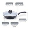 Wonderchef Granite 26cm Non-Stick Wok | Glass Lid | Induction Bottom | Soft-Touch Handles | Virgin Aluminium | PFOA and Heavy Metals Free | 3.5mm Thick| 26cm, 3.1 litres | 2 Year Warranty | Grey Wonderchef Granite 26cm Non-Stick Wok | Glass Lid | Induction Bottom | Soft-Touch Handles | Virgin Aluminium | PFOA and Heavy Metals Free | 3.5mm Thick| 26cm, 3.1 litres | 2 Year Warranty | Grey