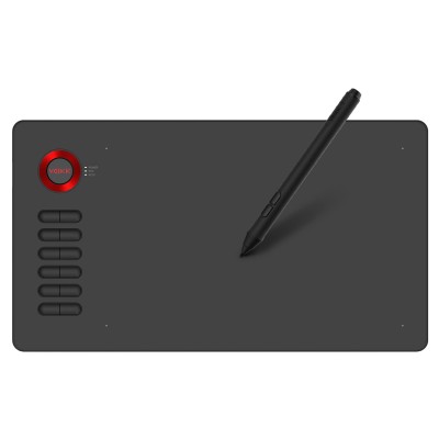 VEIKK A15 Graphics Drawing Tablet,10x6 Inch Pen Tablet,12 Hot Keys,Battery-Free Passive Pen with Tilt Function, 20 Replacement Nibs and 1 Artist Glove,Support Wins,Mac,Chrome,Lunix and Android OS-Red VEIKK A15 Graphics Drawing Tablet,10x6 Inch Pen Tablet,12 Hot Keys,Battery-Free Passive Pen with Tilt Function, 20 Replacement Nibs and 1 Artist Glove,Support Wins,Mac,Chrome,Lunix and Android OS-Red