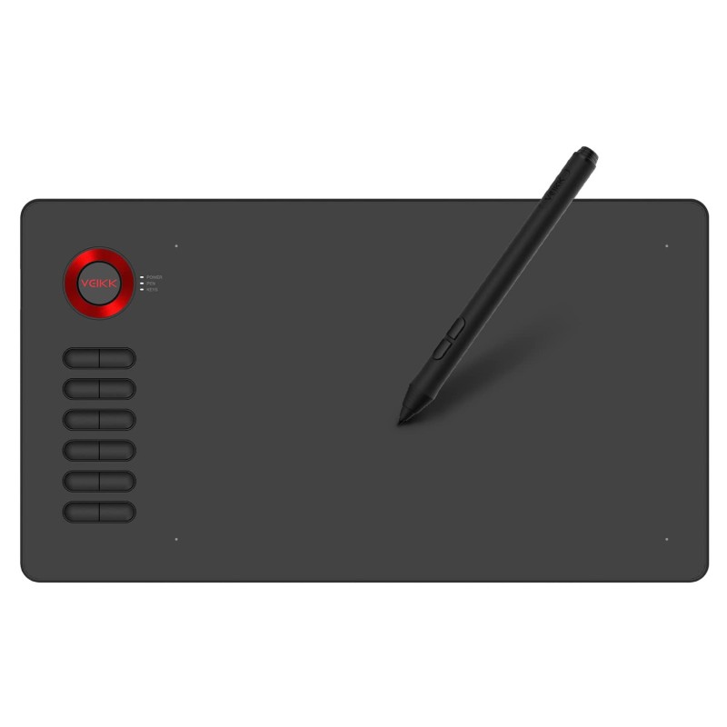 VEIKK A15 Graphics Drawing Tablet,10x6 Inch Pen Tablet,12 Hot Keys,Battery-Free Passive Pen with Tilt Function, 20 Replacement Nibs and 1 Artist Glove,Support Wins,Mac,Chrome,Lunix and Android OS-Red VEIKK A15 Graphics Drawing Tablet,10x6 Inch Pen Tablet,12 Hot Keys,Battery-Free Passive Pen with Tilt Function, 20 Replacement Nibs and 1 Artist Glove,Support Wins,Mac,Chrome,Lunix and Android OS-Red