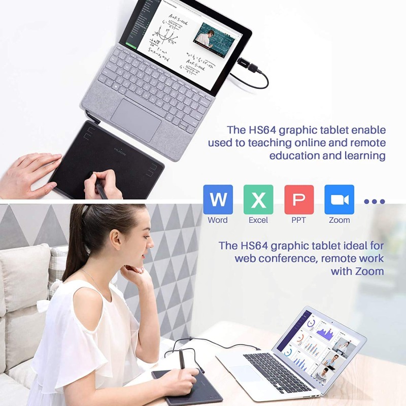 HUION HS64 Graphics Drawing Tablet Battery-Free Stylus Android Windows macOS with 6.3 x 4 inch Working Area Pen Tablet for Linux, Mac, Windows PC and Android (HS64, 6.3 x 4 inch) HUION HS64 Graphics Drawing Tablet Battery-Free Stylus Android Windows macOS with 6.3 x 4 inch Working Area Pen Tablet for Linux, Mac, Windows PC and Android (HS64, 6.3 x 4 inch)