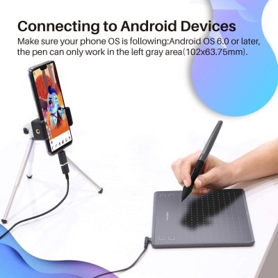HUION HS64 Graphics Drawing Tablet Battery-Free Stylus Android Windows macOS with 6.3 x 4 inch Working Area Pen Tablet for Linux, Mac, Windows PC and Android (HS64, 6.3 x 4 inch) HUION HS64 Graphics Drawing Tablet Battery-Free Stylus Android Windows macOS with 6.3 x 4 inch Working Area Pen Tablet for Linux, Mac, Windows PC and Android (HS64, 6.3 x 4 inch)