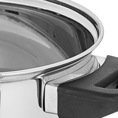 Solimo Stainless Steel Dutch Oven with Glass Lid, Induction Base (18cm, 2 liters) Solimo Stainless Steel Dutch Oven with Glass Lid, Induction Base (18cm, 2 liters)