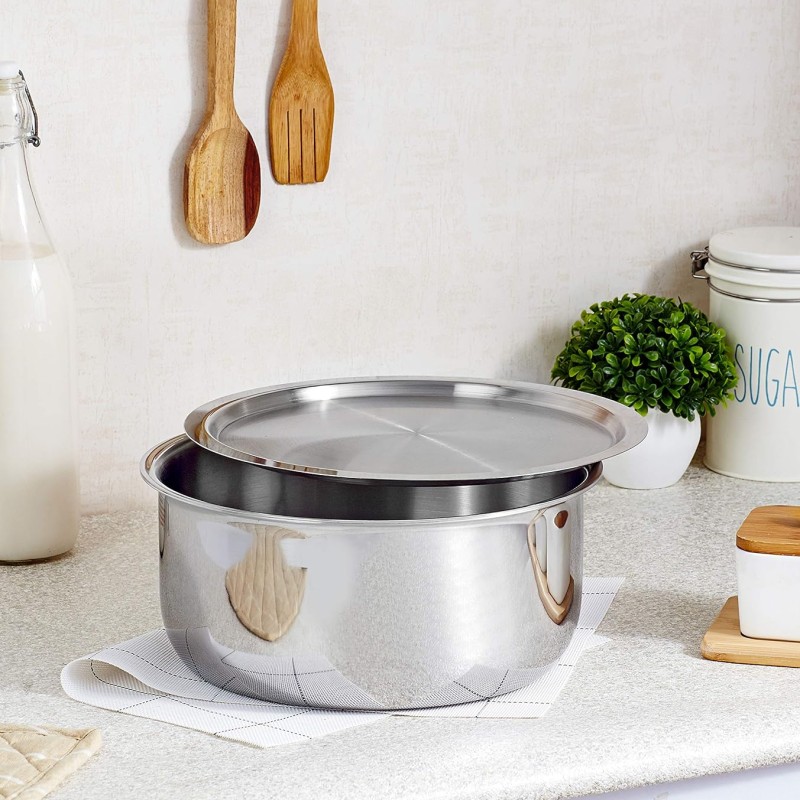 Solimo Triply Tope With Stainless Steel Lid, 24Cm,5Liter Solimo Triply Tope With Stainless Steel Lid, 24Cm,5Liter