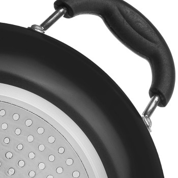 Solimo - Hard Anodized Deep Kadhai With Induction Bottom And Glass Lid (22 Cm), Black Solimo - Hard Anodized Deep Kadhai With Induction Bottom And Glass Lid (22 Cm), Black