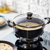Solimo - Hard Anodized Deep Kadhai With Induction Bottom And Glass Lid (22 Cm), Black Solimo - Hard Anodized Deep Kadhai With Induction Bottom And Glass Lid (22 Cm), Black
