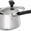 Stainless Steel T Pan with Glass Lid & Induction Base, 1.5 Litre Stainless Steel T Pan with Glass Lid & Induction Base, 1.5 Litre