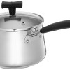 Stainless Steel T Pan with Glass Lid & Induction Base, 1.5 Litre Stainless Steel T Pan with Glass Lid & Induction Base, 1.5 Litre