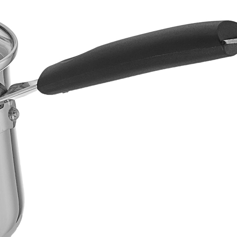 Stainless Steel T Pan with Glass Lid & Induction Base, 1.5 Litre Stainless Steel T Pan with Glass Lid & Induction Base, 1.5 Litre