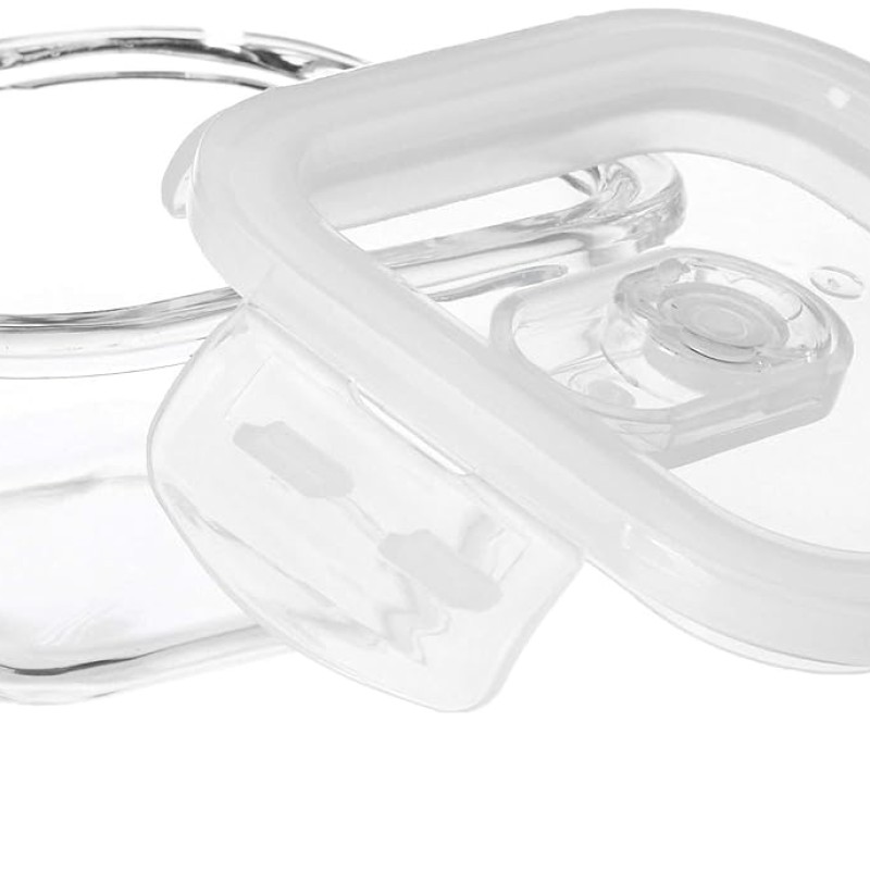 Solimo Airtight Borosilicate Glass Container Set (Transparent,3 Pieces, 350 ml) Solimo Airtight Borosilicate Glass Container Set (Transparent,3 Pieces, 350 ml)