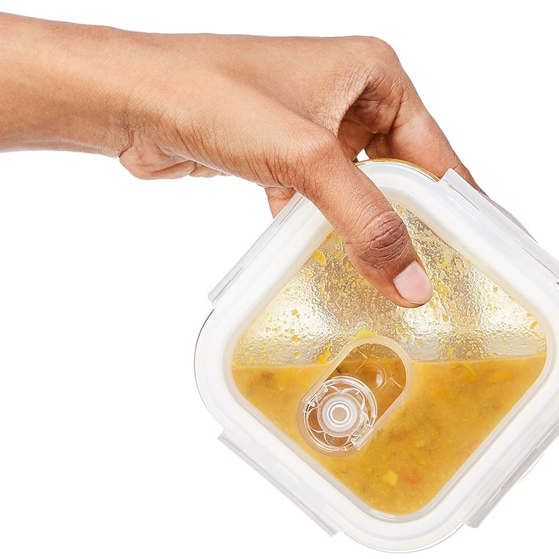 Solimo Airtight Borosilicate Glass Container Set (Transparent,3 Pieces, 350 ml) Solimo Airtight Borosilicate Glass Container Set (Transparent,3 Pieces, 350 ml)