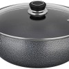 Solimo-Non Stick Kadhai With Glass Lid(26 Cm,Hammertone Finish,3 Coat,2.9 Mm Thickness)|Black,4 litres Solimo-Non Stick Kadhai With Glass Lid(26 Cm,Hammertone Finish,3 Coat,2.9 Mm Thickness)|Black,4 litres
