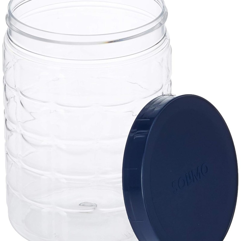 Solimo Plastic Checkered Jar Set of 15 (Royal Blue) Solimo Plastic Checkered Jar Set of 15 (Royal Blue)