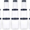 Solimo Plastic Checkered Jar Set of 15 (Royal Blue) Solimo Plastic Checkered Jar Set of 15 (Royal Blue)