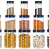 Solimo Plastic Checkered Jar Set of 15 (Royal Blue) Solimo Plastic Checkered Jar Set of 15 (Royal Blue)