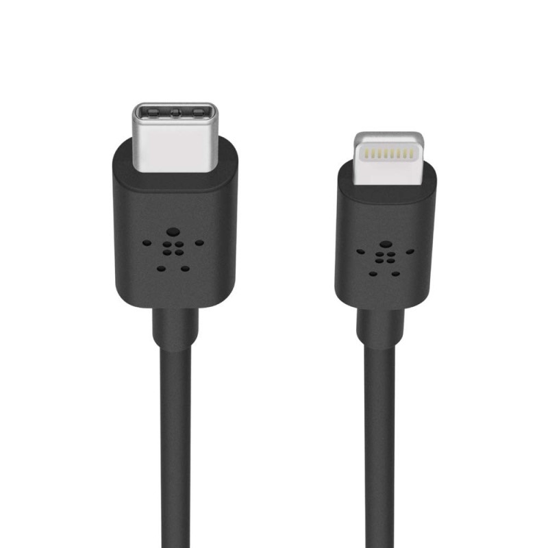 Belkin USB-C to Lightning Cable (Fast Charging iPhone USB-C Cable for iPhone 12 Mini, iPhone 12, 12 Pro, 12 Pro Max, MacBook, iPad and More, Apple MFi-Certified) 4 Feet (1.2 Meters) - Black Belkin USB-C to Lightning Cable (Fast Charging iPhone USB-C Cable for iPhone 12 Mini, iPhone 12, 12 Pro, 12 Pro Max, MacBook, iPad and More, Apple MFi-Certified) 4 Feet (1.2 Meters) - Black