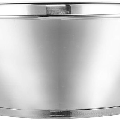 Solimo Stainless Steel Kadai | Gas and Induction Compatible | Heavy Bottom - Better Heat Retention| 25 cm Dia | 3 L Capacity | Silver
