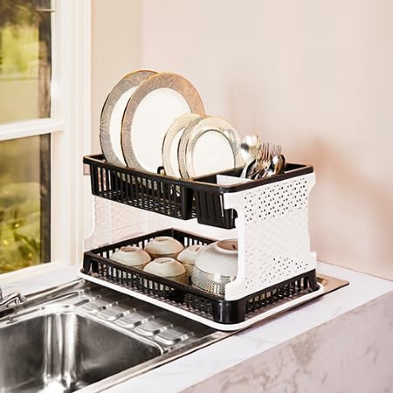 Solimo Plastic Dish Drainer, (Black , 51 cm * 33 cm * 27.2 cm) Solimo Plastic Dish Drainer, (Black , 51 cm * 33 cm * 27.2 cm)