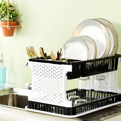 Solimo Plastic Dish Drainer, (Black , 51 cm * 33 cm * 27.2 cm) Solimo Plastic Dish Drainer, (Black , 51 cm * 33 cm * 27.2 cm)