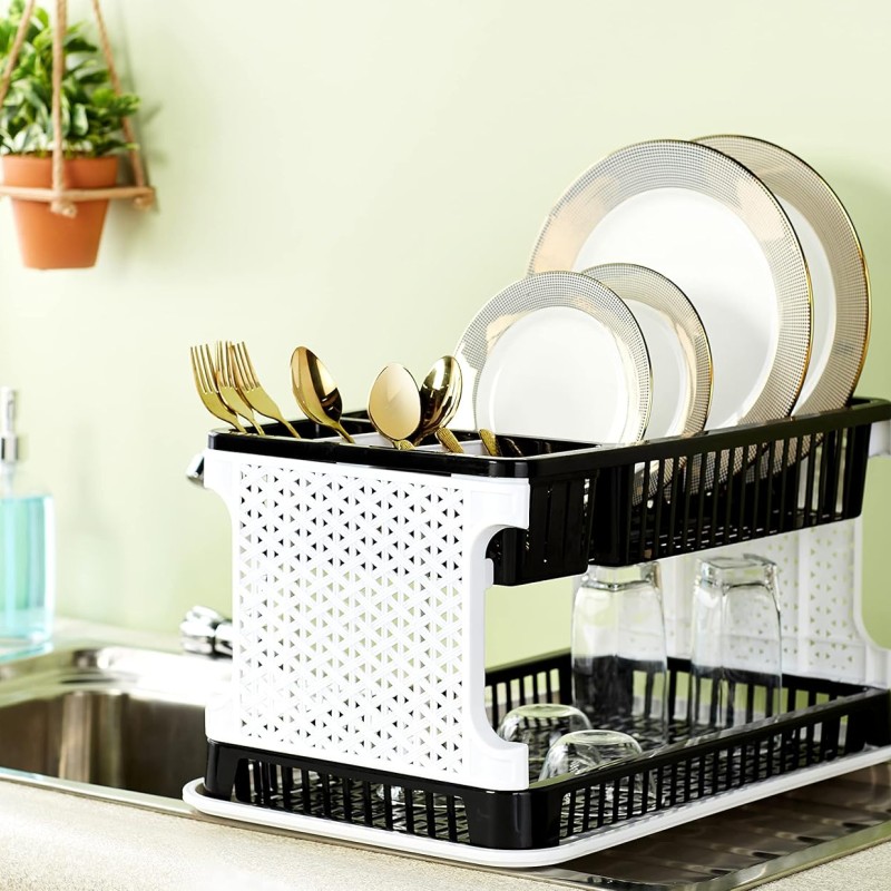 Solimo Plastic Dish Drainer, (Black , 51 cm * 33 cm * 27.2 cm) Solimo Plastic Dish Drainer, (Black , 51 cm * 33 cm * 27.2 cm)