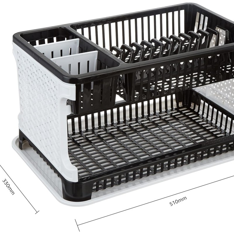 Solimo Plastic Dish Drainer, (Black , 51 cm * 33 cm * 27.2 cm) Solimo Plastic Dish Drainer, (Black , 51 cm * 33 cm * 27.2 cm)