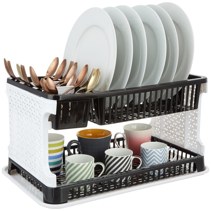 Solimo Plastic Dish Drainer, (Black , 51 cm * 33 cm * 27.2 cm) Solimo Plastic Dish Drainer, (Black , 51 cm * 33 cm * 27.2 cm)