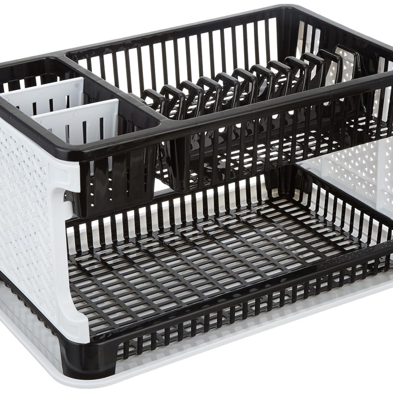Solimo Plastic Dish Drainer, (Black , 51 cm * 33 cm * 27.2 cm) Solimo Plastic Dish Drainer, (Black , 51 cm * 33 cm * 27.2 cm)