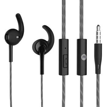Motorola Pace 130 in-Ear Headphones with Mic, Ear Hooks & Alexa Built-in(Black) Motorola Pace 130 in-Ear Headphones with Mic, Ear Hooks & Alexa Built-in(Black)