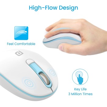 Portronics Toad 11 Wireless Mouse, 2.4 GHz Connectivity with USB Nano Dongle, Adjustable DPI Up To 1600, Ambidextrous for Laptop, MacBook, PC (Blue) Portronics Toad 11 Wireless Mouse, 2.4 GHz Connectivity with USB Nano Dongle, Adjustable DPI Up To 1600, Ambidextrous for Laptop, MacBook, PC (Blue)