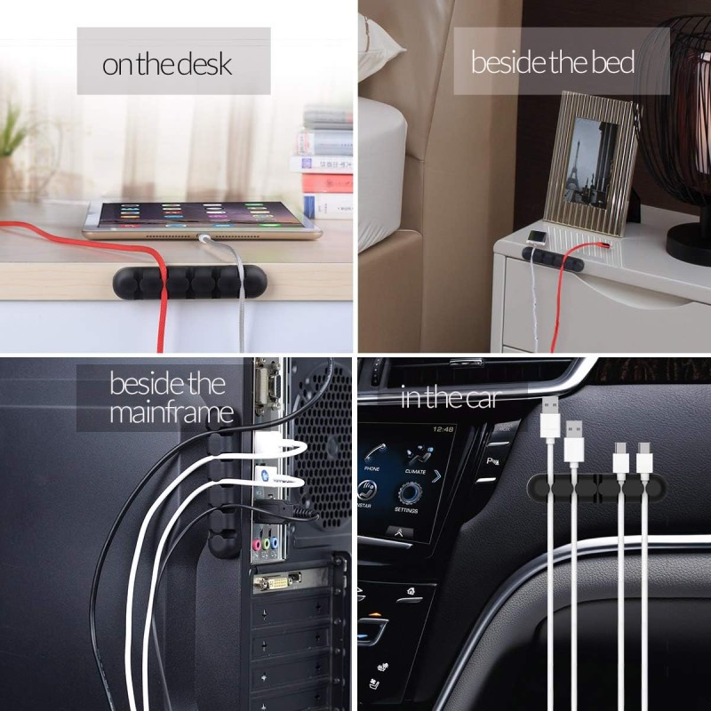 ORICO 5 Channels Cable Organizer Cord Manager Wire Cord Holder for Power Cords and Charging Accessory Cables, Mouse Cable, PC, Office and Home ORICO 5 Channels Cable Organizer Cord Manager Wire Cord Holder for Power Cords and Charging Accessory Cables, Mouse Cable, PC, Office and Home
