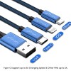 pTron Solero Swing 3 in 1 Fast Charging 2A Cable for Type-C, Micro & iOS Smartphones, Smart Charge 3 Port Data Charging Cable, Power line - (Blue) pTron Solero Swing 3 in 1 Fast Charging 2A Cable for Type-C, Micro & iOS Smartphones, Smart Charge 3 Port Data Charging Cable, Power line - (Blue)