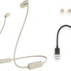 Sony WI-C310 Wireless Headphones with 15 Hrs Battery Life, Quick Charge, Magnetic Earbuds for Tangle Free Carrying, BT ver 5.0,Work from Home, in-Ear Bluetooth Headset with mic for Phone Calls (Gold)