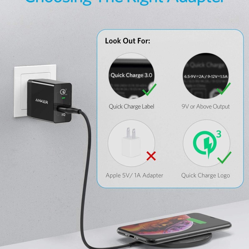 Anker Wireless Charger,313 Wireless Charger(Pad)Qi-Certified 10W Max For Iphone 12/12 Pro/12 Mini/12 Pro Max,Se 2020,11,Airpods(No Ac Adapter,Not Compatible With Magsafe Magnetic Charging)Black Anker Wireless Charger,313 Wireless Charger(Pad)Qi-Certified 10W Max For Iphone 12/12 Pro/12 Mini/12 Pro Max,Se 2020,11,Airpods(No Ac Adapter,Not Compatible With Magsafe Magnetic Charging)Black