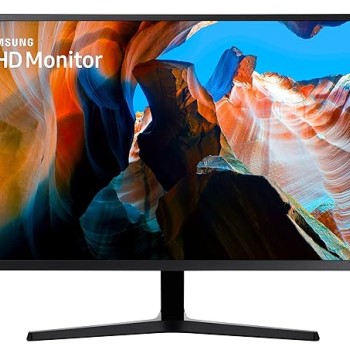 Samsung 32-inch(80.1cm) 4K UHD, Flat Monitor, 1 Billion Colors, PBP, Slim Bezels, AMD FreeSync (LU32J590UQWXXL, Dark Blue Gray)