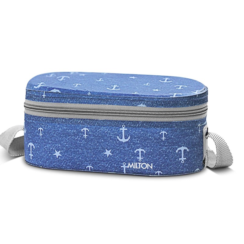 MILTON Corporate LuInch Stainless Steel Containers Set of 3, Blue, 280 Ml MILTON Corporate LuInch Stainless Steel Containers Set of 3, Blue, 280 Ml