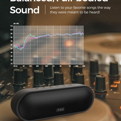 Tribit MaxSound Plus 24W Bluetooth Wireless Speakers,Powerful Louder Sound&Exceptional XBass(Independent XBass Button),Built in Mic,IPX7 Waterproof,20H Playtime,100ft BT Range for Party/Travel,Black Tribit MaxSound Plus 24W Bluetooth Wireless Speakers,Powerful Louder Sound&Exceptional XBass(Independent XBass Button),Built in Mic,IPX7 Waterproof,20H Playtime,100ft BT Range for Party/Travel,Black