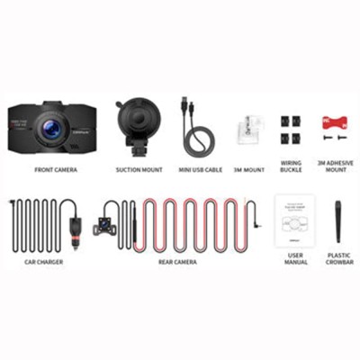 DC02 Dash Cam Front and Rear Full HD Dual Dashboard Camera for Cars with 3 Inches(7.6cm) Screen Night Vision 170° (431.8cm) Wide Angle G-Sensor Loop Recording Parking Mode DC02 Dash Cam Front and Rear Full HD Dual Dashboard Camera for Cars with 3 Inches(7.6cm) Screen Night Vision 170° (431.8cm) Wide Angle G-Sensor Loop Recording Parking Mode